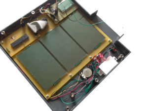 Electromechanical prototype with prototype housing and custom LCDs